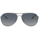 Oakley Feedback Sunglasses Polished Chrome / Grey Gradient Polarized