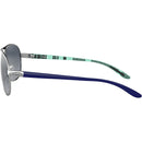 Oakley Feedback Sunglasses Polished Chrome / Grey Gradient Polarized