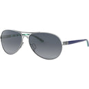 Oakley Feedback Sunglasses Polished Chrome / Grey Gradient Polarized
