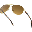 Oakley Feedback Sunglasses Polished Gold / Brown Gradient Polarized