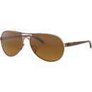 Oakley Feedback Sunglasses Rose Gold / Brown Gradient Polarized