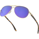 Oakley Feedback Sunglasses Polished Gold / Violet Iridium Polarized