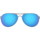 Oakley Feedback Sunglasses Polished Chrome / Prizm Sapphire Polarized