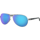 Oakley Feedback Sunglasses Polished Chrome / Prizm Sapphire Polarized