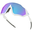 Oakley Flight Jacket Sunglasses Matte White / Prizm Sapphire
