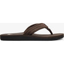 Quiksilver Carver Suede Leather Flip-Flop Sandal Demitasse Solid