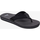 Quiksilver Carver Suede Leather Flip-Flop Sandal Solid Black