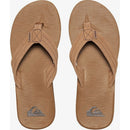 Quiksilver Carver Suede Leather Flip-Flop Sandal Tan Solid