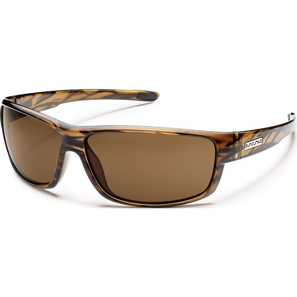 Suncloud Optics Voucher Sunglasses Brown Stripe / Polar Brown #color_Brown Stripe / Polar Brown