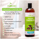 Castor Oil USDA Organic Cold-Pressed 100% Pure