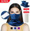 Neck Gaiter Scarf Face Cover Bandanas with Carbon Filter Blue