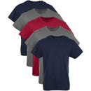 Gildan Men's Crew T-Shirt Multipack Navy/Charcoal/Red (5 Pack)