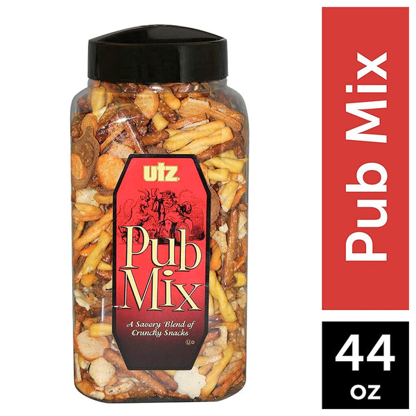 Utz Pub Mix - 44 Ounce Barrel - Savory Snack Mix