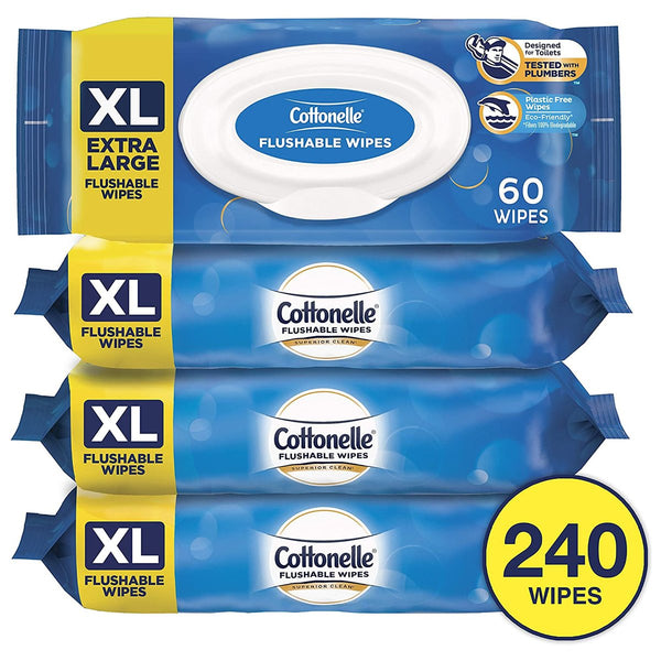 Cottonelle XL Flushable Wipes for Adults