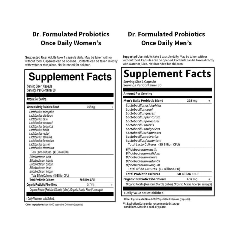 Garden of Life Probiotic Bundle: Dr. Formulated Women’s & Men's Probiotics