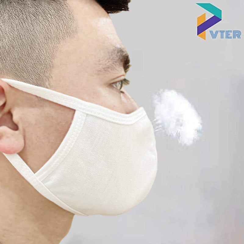 VTER Cotton Face Breathing Mask - Comfortable Washable Cotton Mask