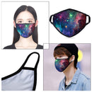 2 Pack Fashionable Starry Sky Pattern Face Cover