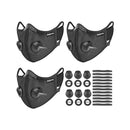 kungfuren 3 Sets Sports Cycling Masks with Activated Carbon Filter