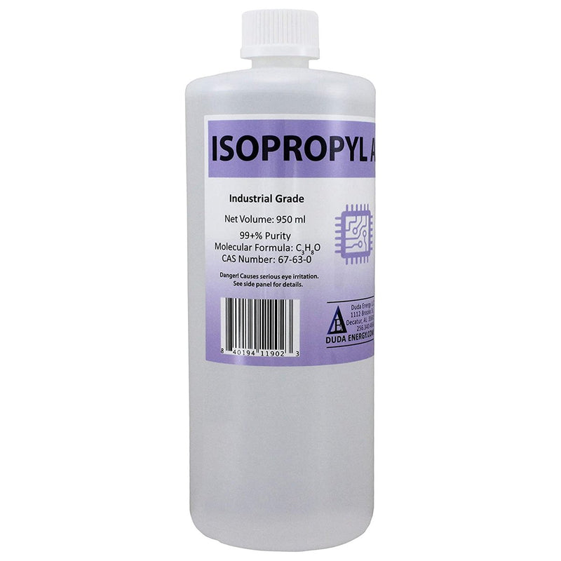 Duda Energy 950ml Bottle of 99+% Pure Isopropyl Alcohol White