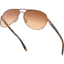Oakley Feedback Sunglasses Rose Gold / Vr50 Brown Gradient