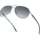 Oakley Feedback Sunglasses Polished Chrome / Grey Gradient Polarized