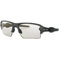 Oakley Flak 2.0 XL Sunglasses Steel / Clear Black Iridium Photochromic #color_Steel / Clear Black Iridium Photochromic