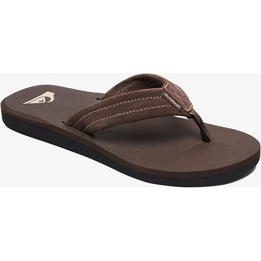 Quiksilver leather sale flip flops