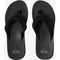 Quiksilver Carver Suede Leather Flip-Flop Sandal Solid Black