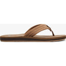 Quiksilver Carver Suede Leather Flip-Flop Sandal Tan Solid