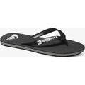 Quiksilver Molokai Flip-Flop Sandal Black/Black/White #color_Black/Black/White