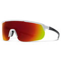 Smith Optics Trackstand Sports Sunglasses Matte White / ChromaPop Red Mirror #color_Matte White / ChromaPop Red Mirror