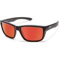 Suncloud Optics Mayor Sunglasses Matte Black / Polar Red Mirror #color_Matte Black / Polar Red Mirror