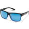 Suncloud Optics Rambler Sunglasses Black Blue / Polar Blue Mirror